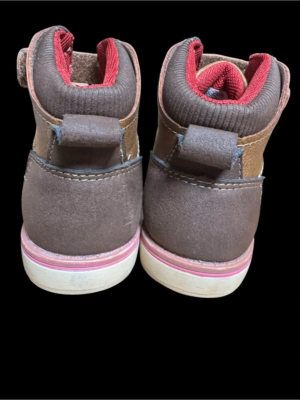 Crown Vintage Kids Brown Boots with Burgundy Lining